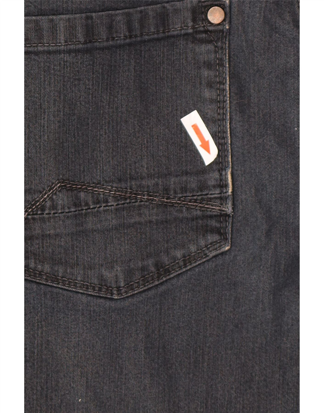 Trussardi Mens Straight Jeans W33 L34 Azul Marinho Algodão