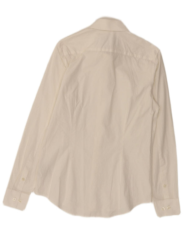 CALVIN KLEIN JEANS Mens Slim Fit Shirt Small White Cotton