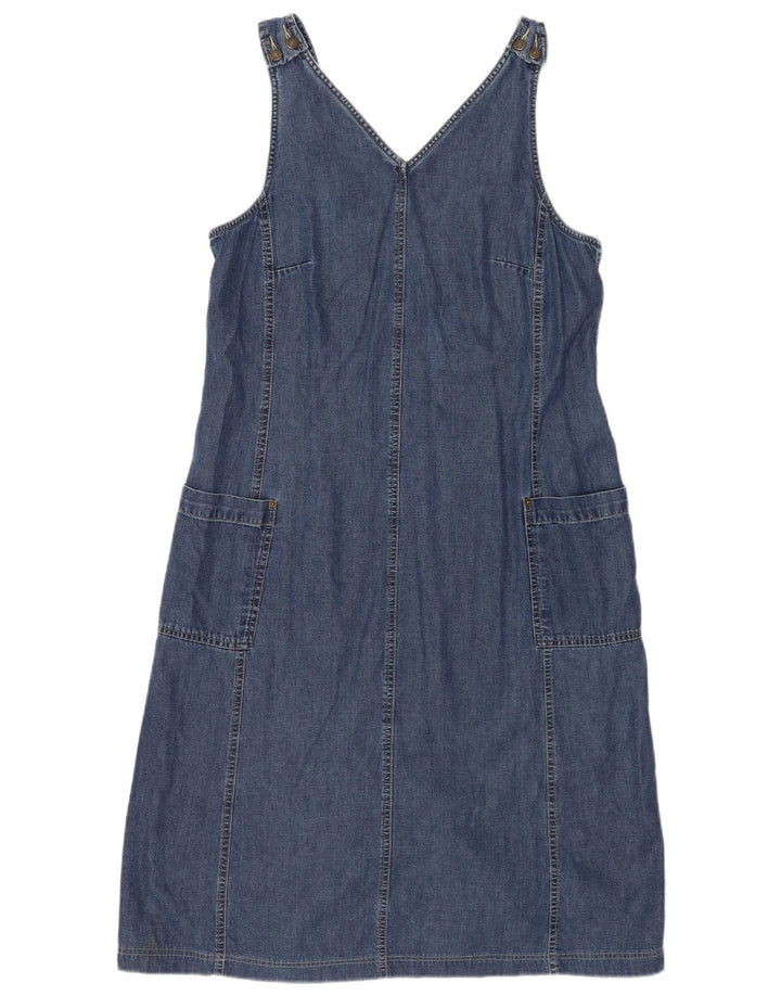 Vestido feminino Marks & Spencer St. Michael Denim Dungaree Reino Unido 16 grande azul