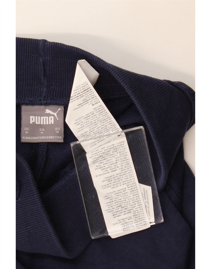 Shorts esportivos gráficos masculinos PUMA médio algodão azul marinho