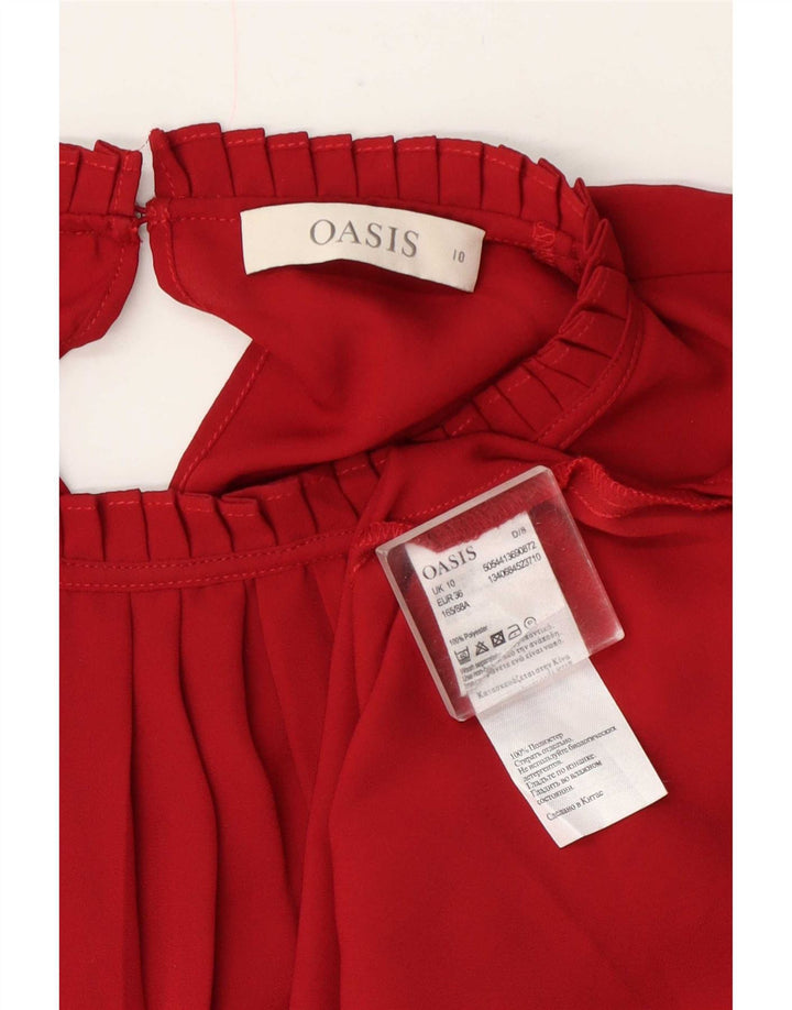 Blusa feminina Oasis UK 10 pequena poliéster vermelho