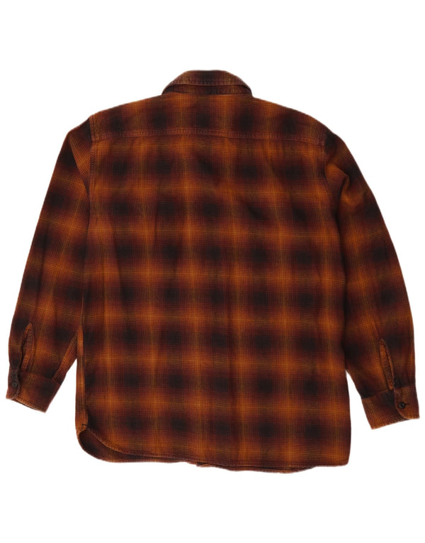 Levi's Mens Checked  Relaxed Fit Flannel Shirt Medium Brown Check Cotton