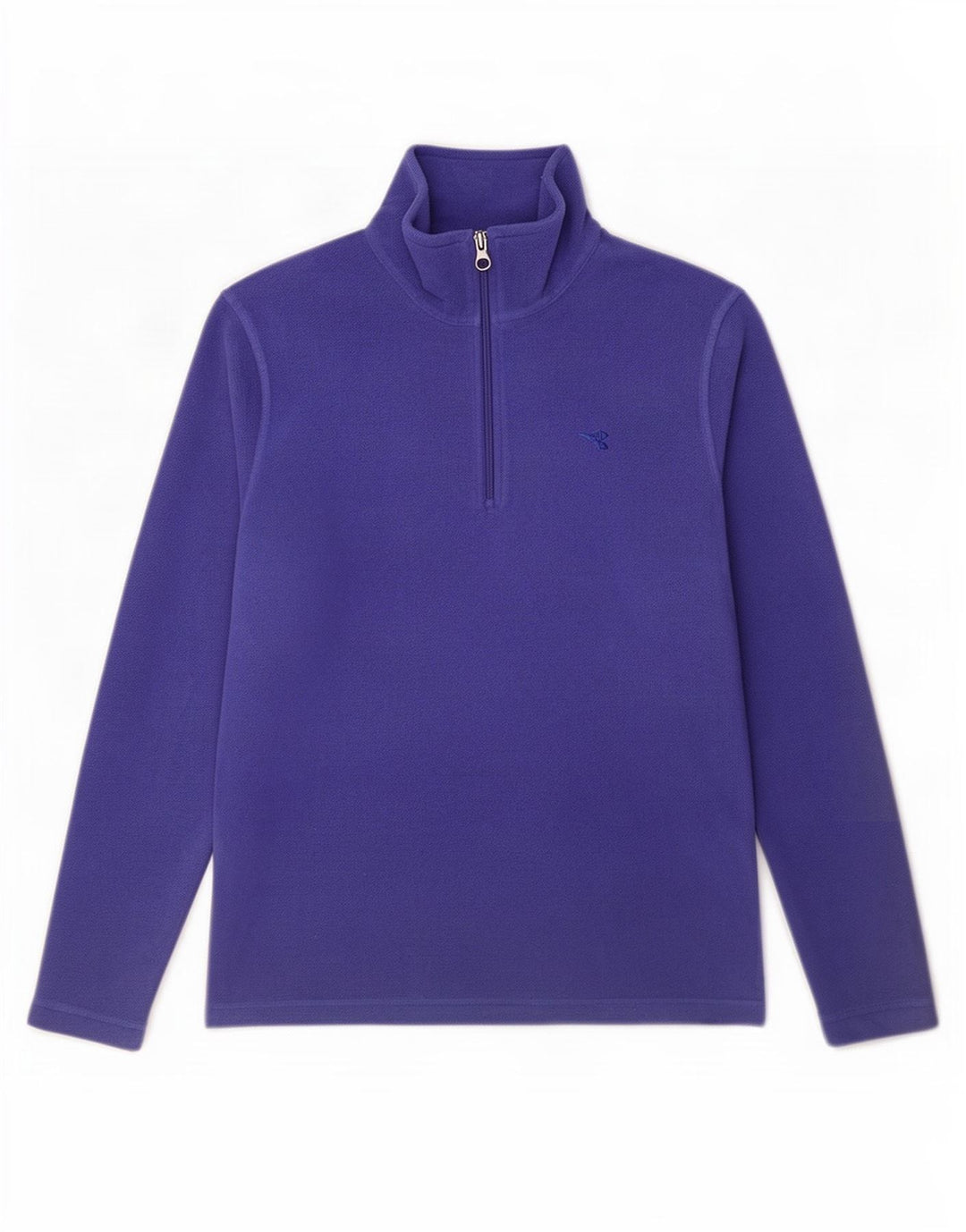 Diadora Mens Zip Neck Fleece Jumper Médio Azul Poliéster