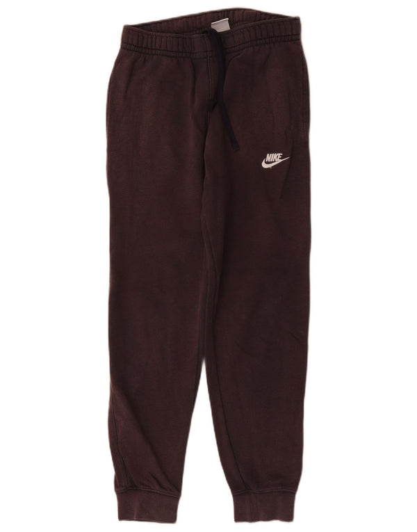 Calça de treino feminina Nike Joggers UK 10 pequeno marrom algodão esportivo