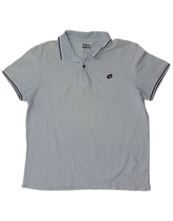 Camisa polo masculina Lotto XL listrada azul