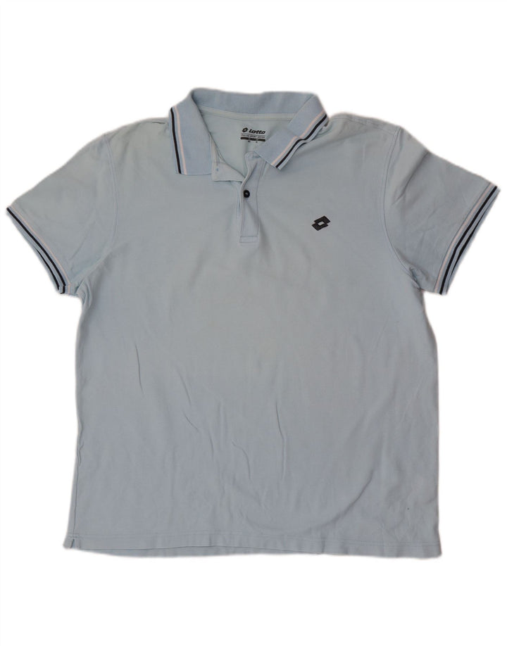 Camisa polo masculina Lotto XL listrada azul