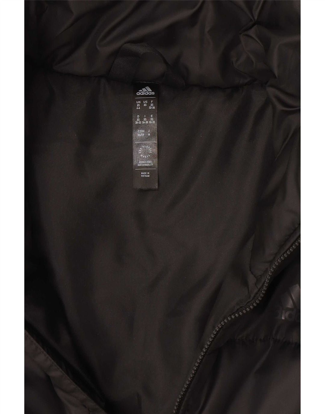 Jaqueta Adidas Feminina Crop Padded UK 4/6 XS Preto