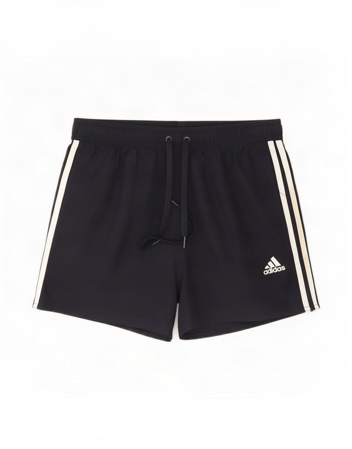 Shorts esportivos masculinos Adidas médio azul marinho poliéster