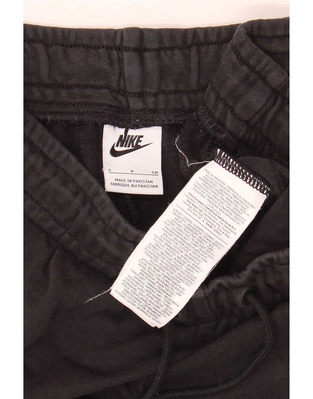 Nike Mens Treino Calças Joggers Pequeno Algodão Preto