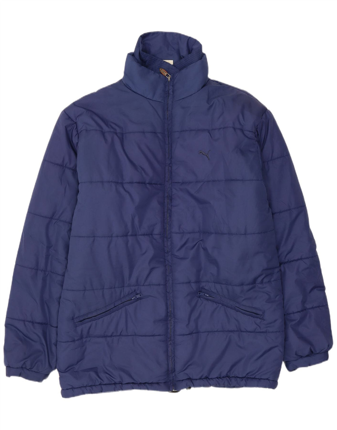 Jaqueta acolchoada masculina Puma UK 40 grande azul marinho poliamida