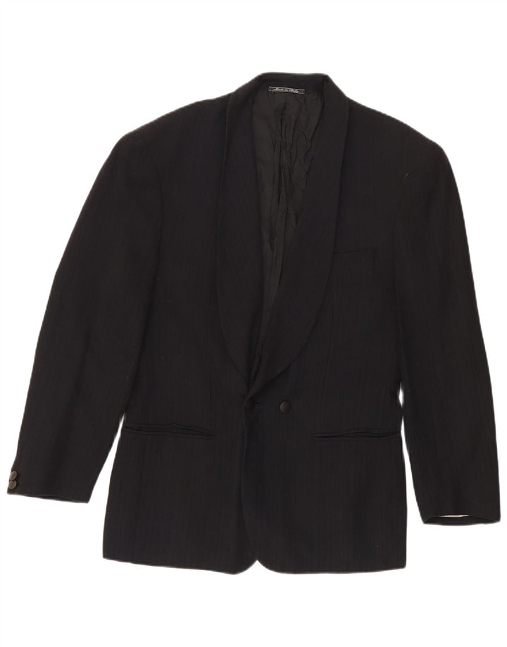 Maurizio Baldassari Jaqueta blazer masculina com peito duplo Reino Unido 38 Médio Preto