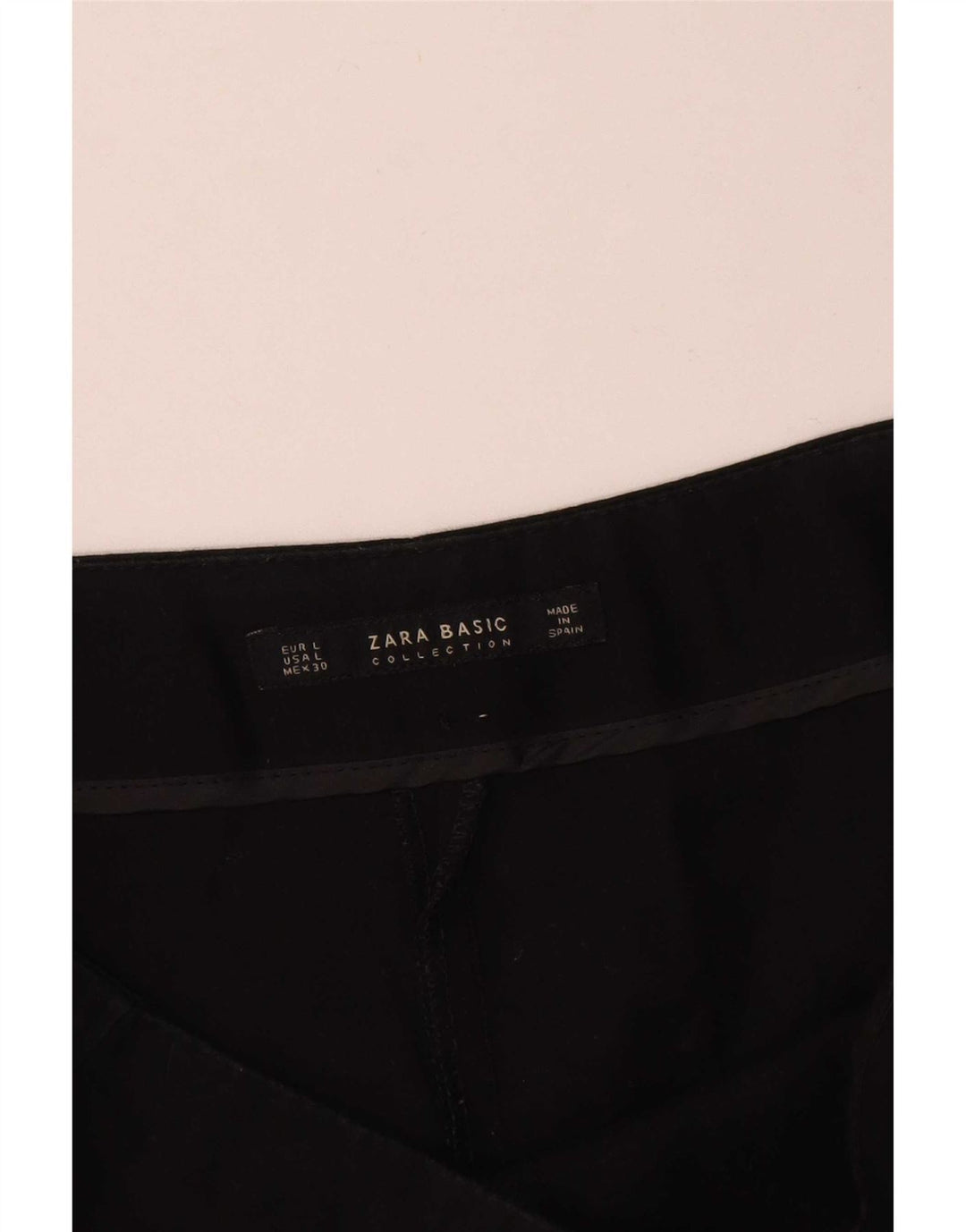 Calça quente feminina Zara grande W30 preta