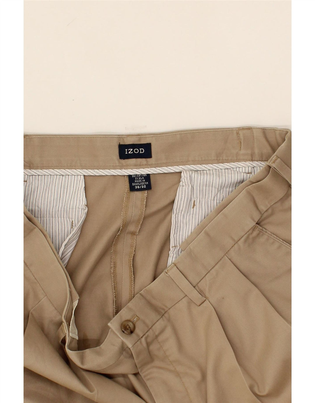 IZOD Mens Pegged Chino Trousers W38 L32 Beige Cotton Vintage Izod and Second-Hand Izod from Messina Hembry 