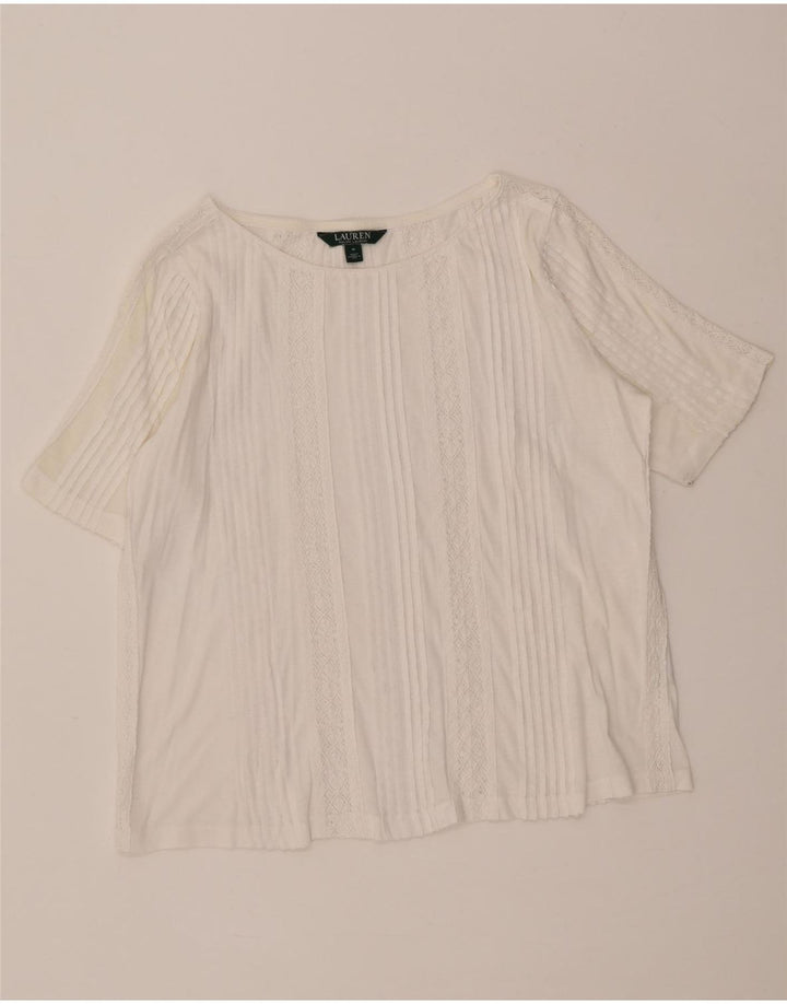 Blusa feminina Ralph Lauren UK 14 médio branco