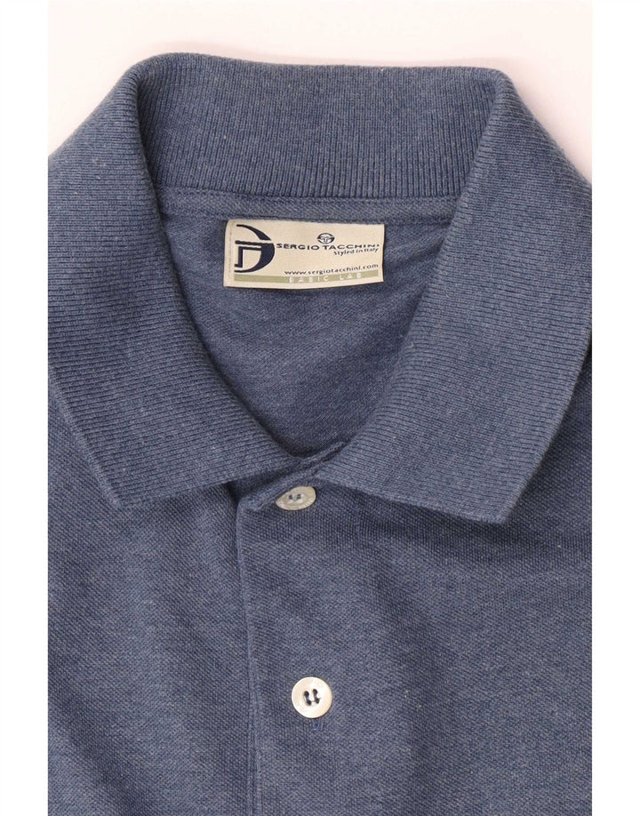 Camisa polo masculina Sergio Tacchini média azul marinho