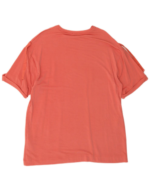 Zara Túnica Feminina Top UK 10 Pequeno Poliéster Rosa