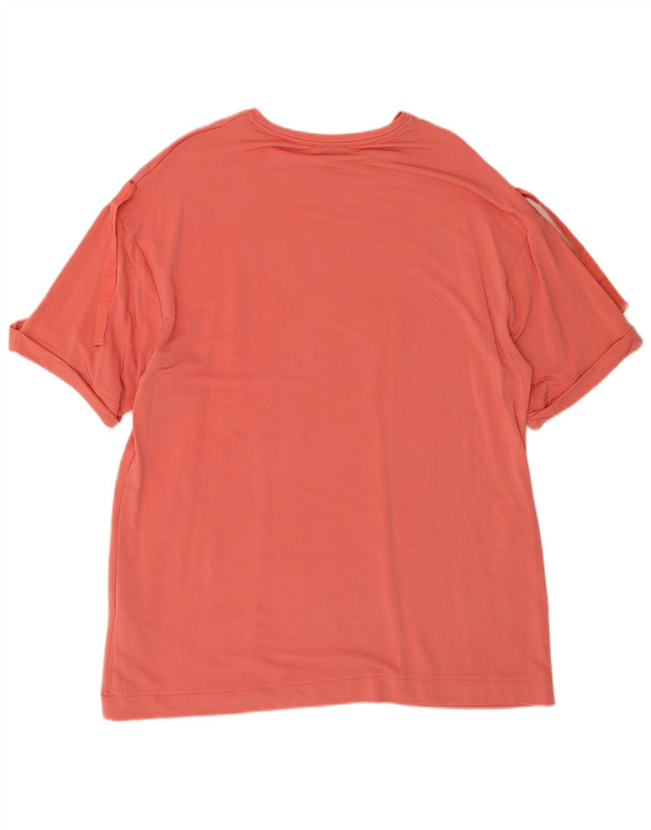 Zara Túnica Feminina Top UK 10 Pequeno Poliéster Rosa