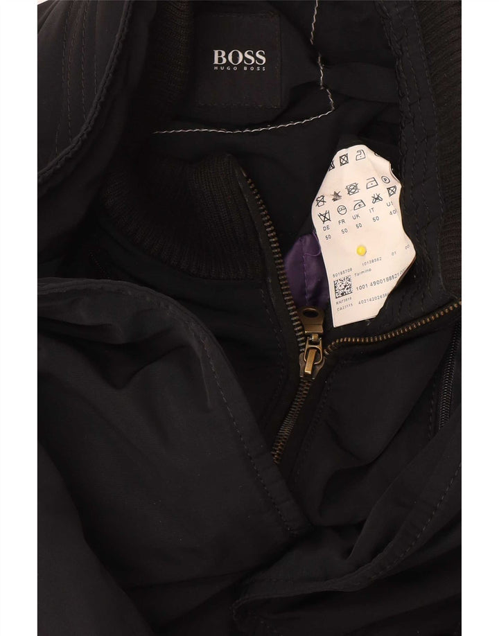 Jaqueta utilitária masculina Hugo Boss EU 50 grande poliéster preto