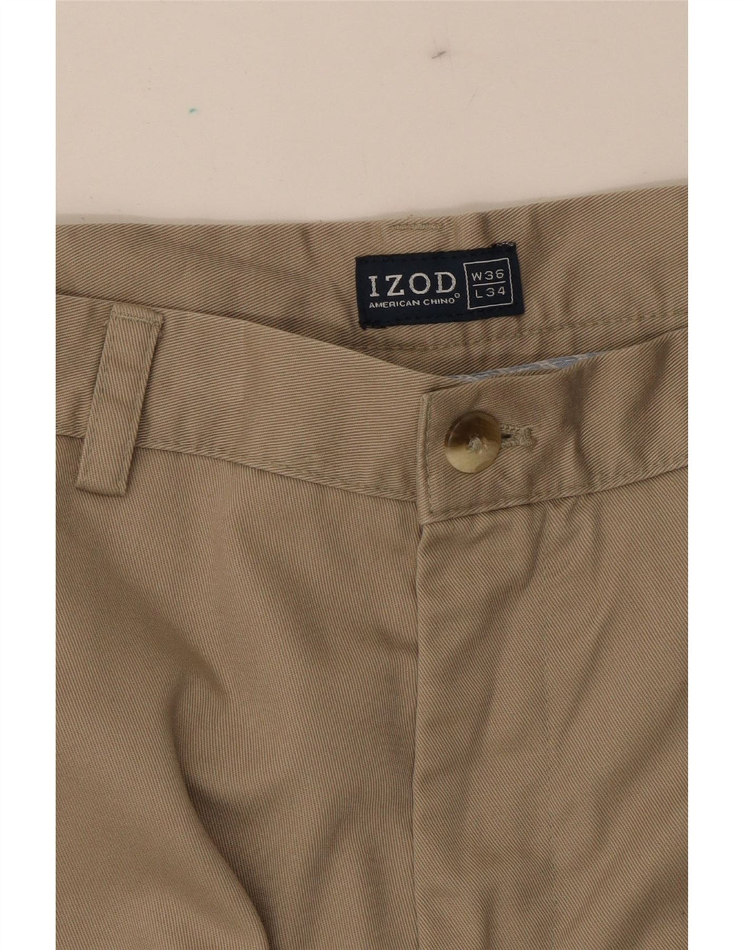 IZOD Mens Straight Chino Trousers W36 L34  Beige Cotton Vintage Izod and Second-Hand Izod from Messina Hembry 