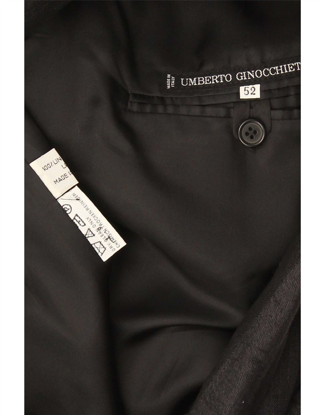 Umberto Ginocchietti Jaqueta blazer masculina com peito duplo IT 52 XL preta