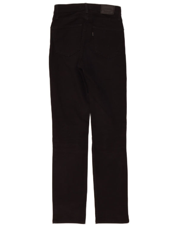 Calça jeans feminina Levi's 724 High Rise Straight W25 L30 algodão preto