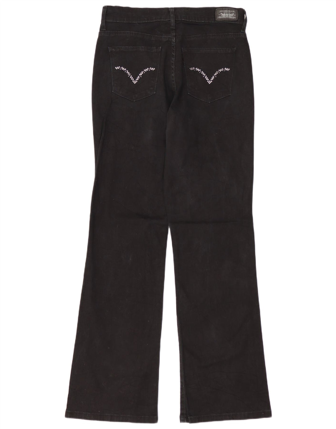 Levi's feminino 512 bootcut jeans US 6 médio W28 L31 preto