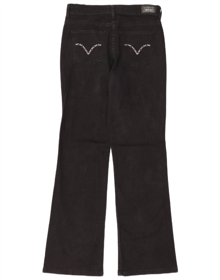 Levi's feminino 512 bootcut jeans US 6 médio W28 L31 preto