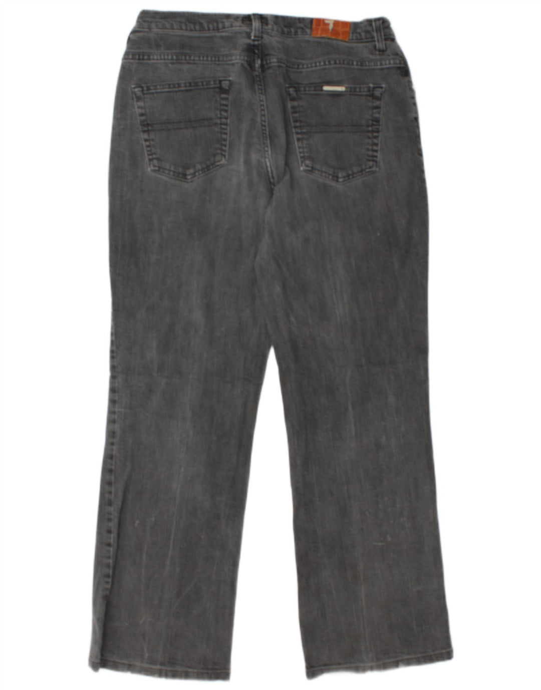 Jeans retos femininos TRUSSARDI W34 L28 algodão cinza