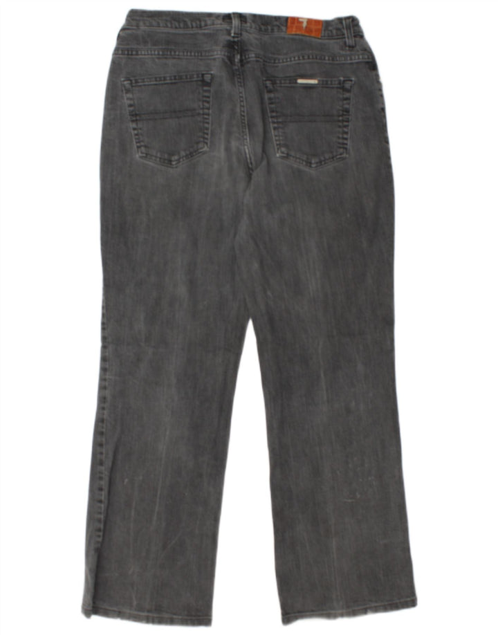 Jeans retos femininos TRUSSARDI W34 L28 algodão cinza
