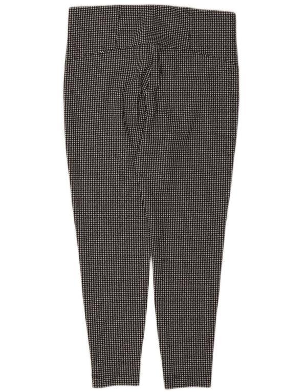Calça casual feminina Marks & Spencer UK 18 XL W36 L28 preta Houndstooth