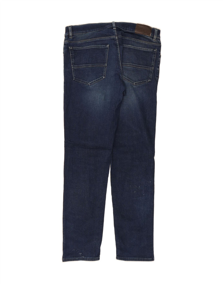 TRUSSARDI Mens Slim Jeans W33 L32 Navy Blue Cotton Vintage Trussardi and Second-Hand Trussardi from Messina Hembry 
