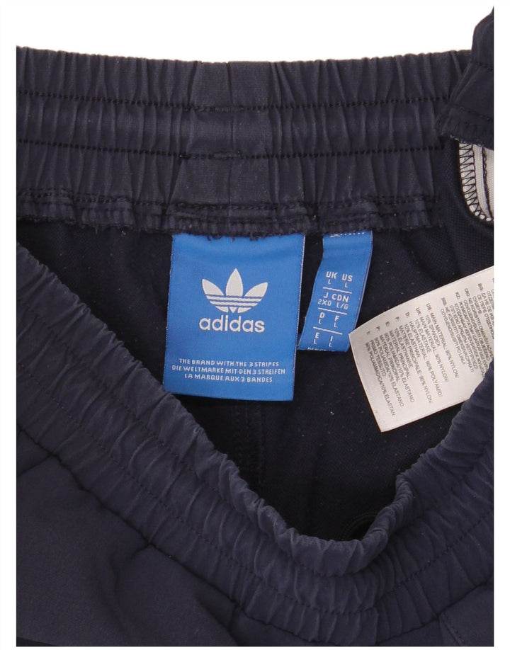 Shorts esportivos masculinos ADIDAS grande nylon azul marinho