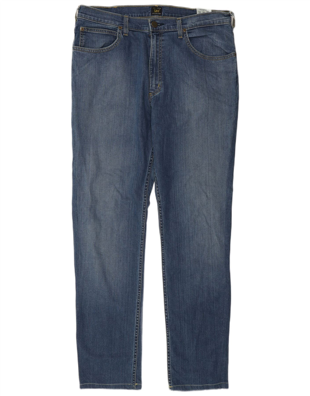 Lee Mens Brooklyn Straight Jeans W36 L32 Azul Algodão