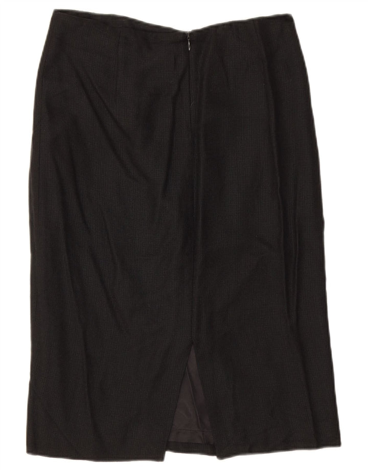 Saia reta feminina Zara UE 38 pequena W28 rayon preto