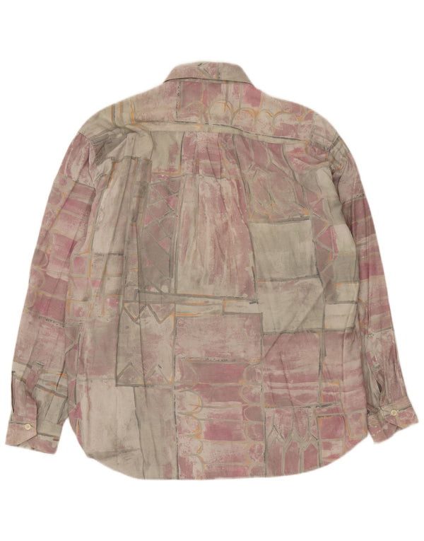 Camisa masculina Leader grande multicolorida patchwork viscose