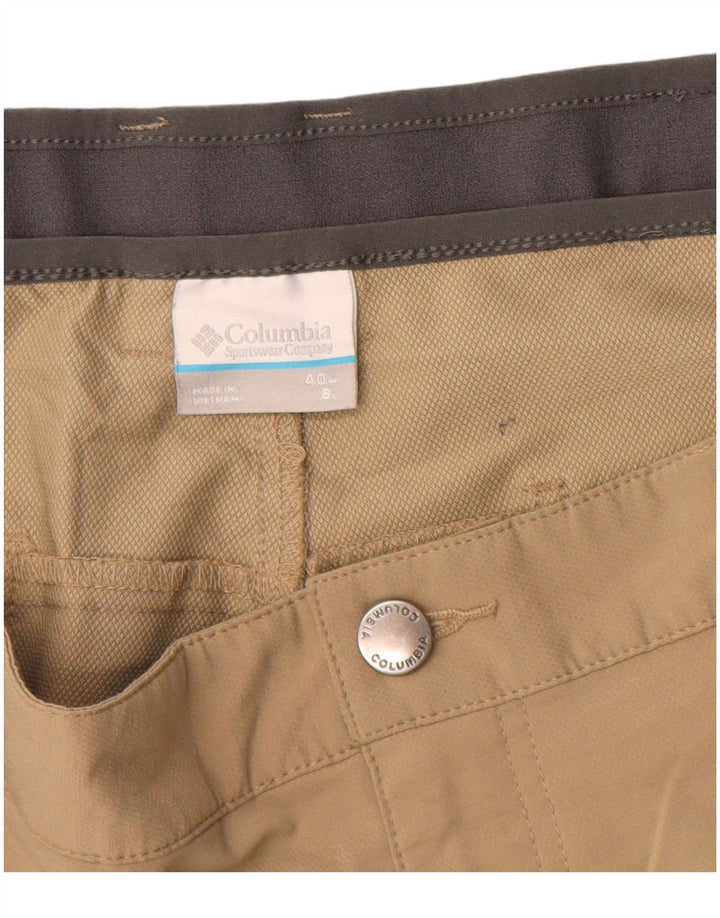 Columbia Mens Chino Shorts W40 XL Bege Colourblock Poliéster