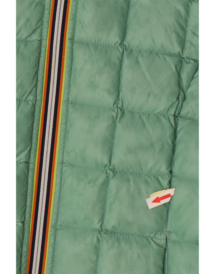 Jaqueta acolchoada reversível com capuz K-Way para meninas 11-12 anos em poliamida branca