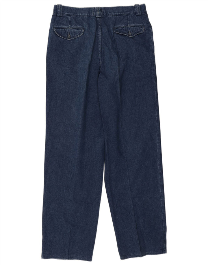 Mash Mens Straight Jeans W32 L32 Azul Marinho Algodão