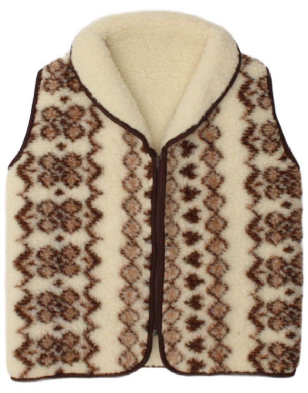 Gilet feminino vintage Sherpa IT 48 XL off white Fair Isle Wool