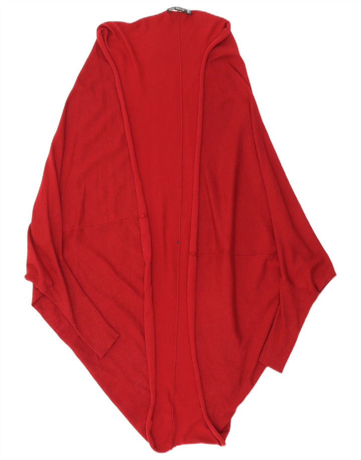 Suéter cardigã aberto com palangre feminino ZARA Reino Unido 14 médio marrom