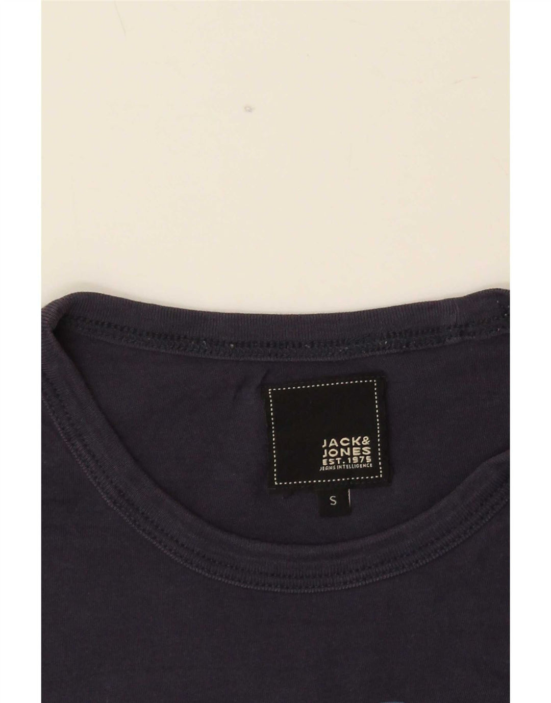 Camiseta gráfica masculina Jack & Jones Top pequeno azul marinho