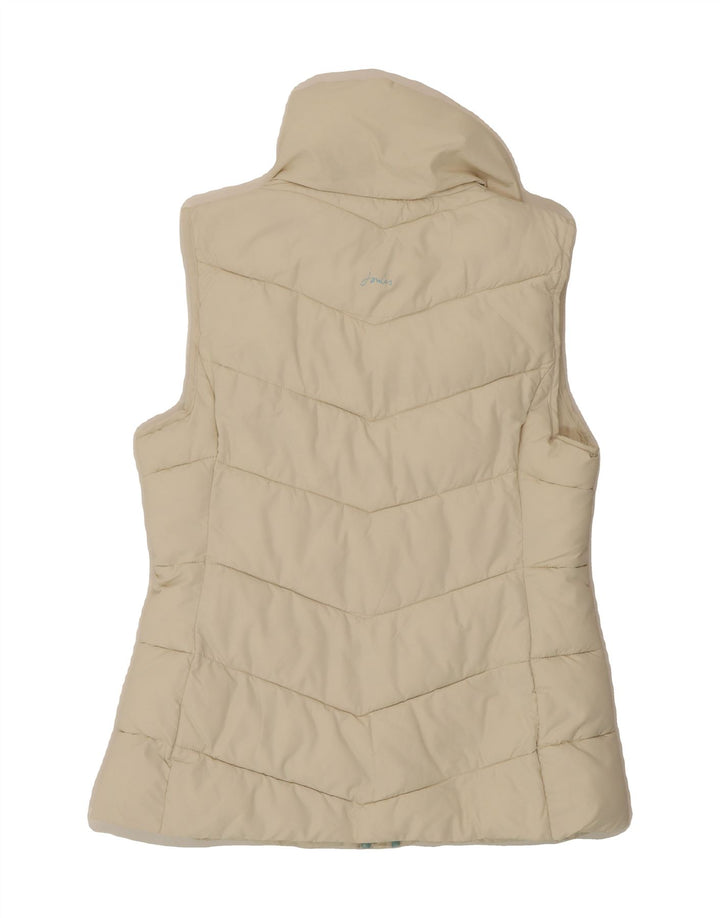 JOULES Womens Padded Gilet UK 12 Medium Off White Polyester Vintage Joules and Second-Hand Joules from Messina Hembry 
