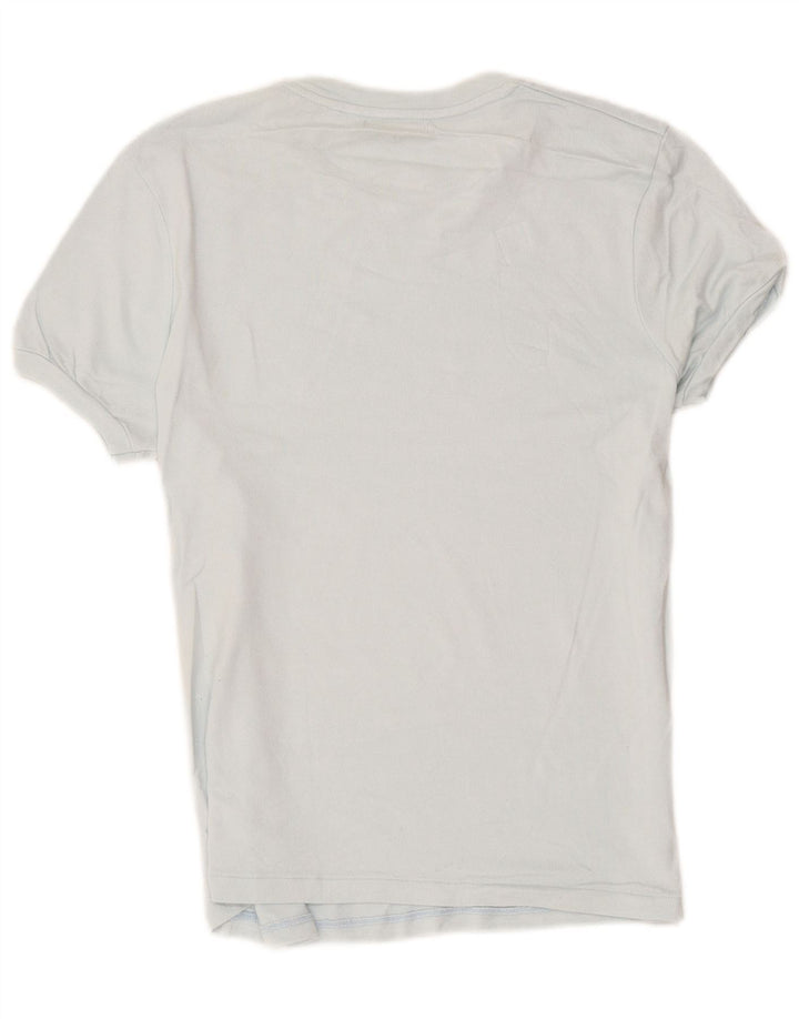 Zara Camiseta Feminina Top UK 12 Azul Médio