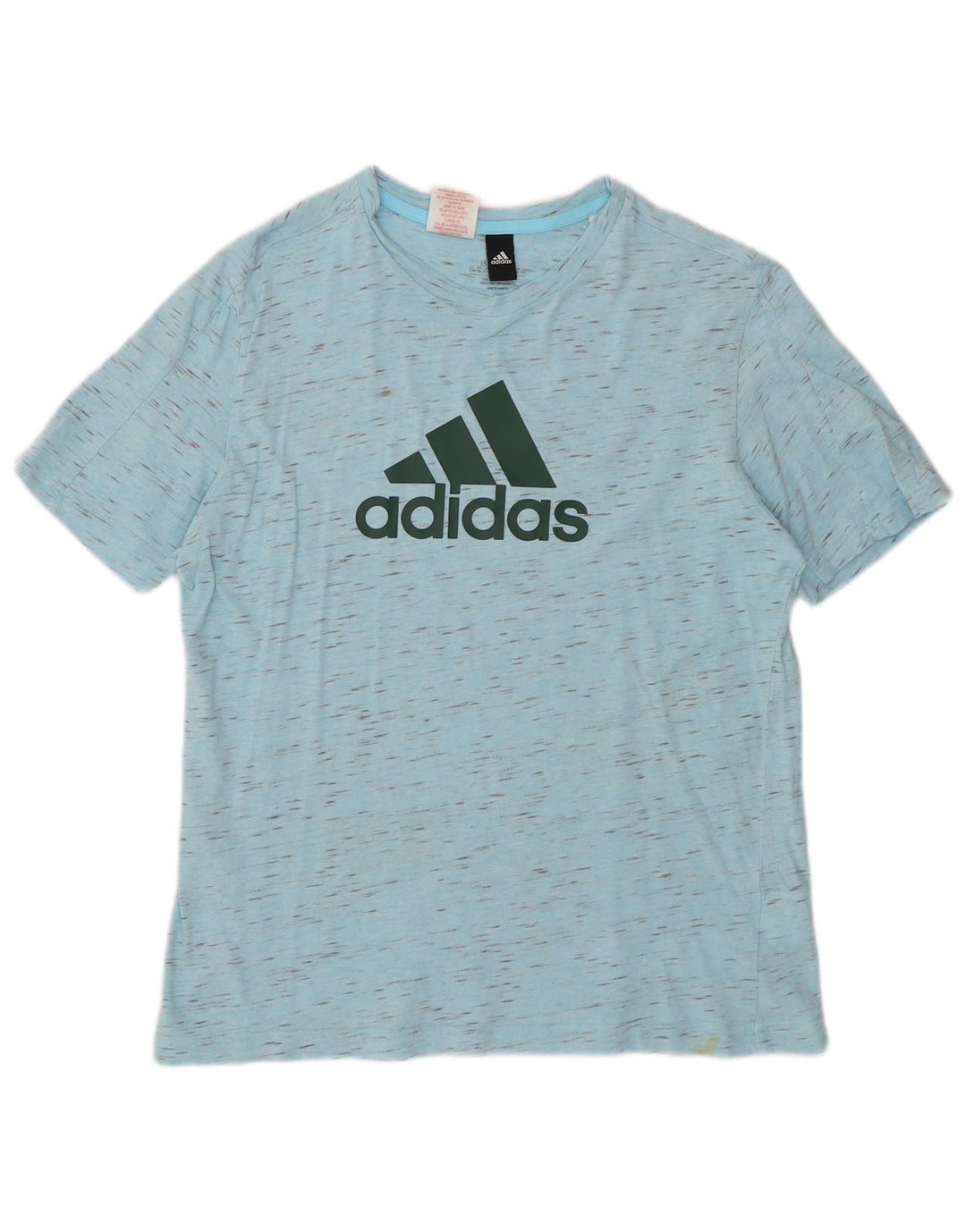 Camiseta Adidas Meninos Graphic Top 13-14 Anos Algodão Salpicado Azul