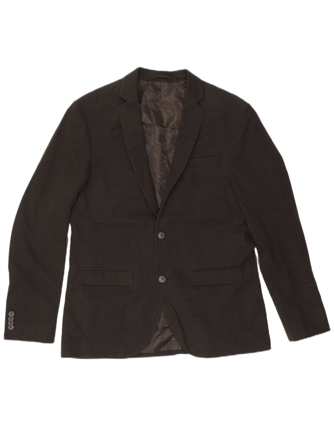 Jaqueta blazer masculina de 2 botões Jack & Jones EU 50 grande poliéster preto