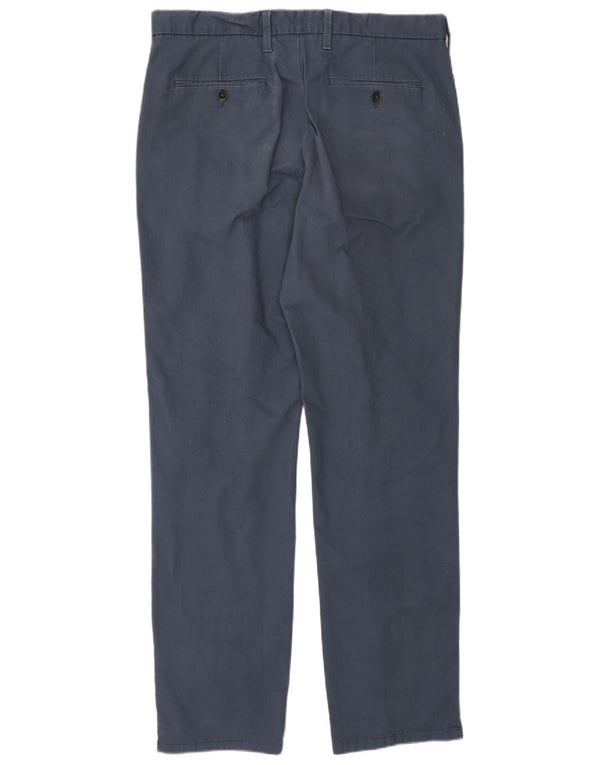 Calça chino masculina Marks & Spencer de ajuste regular W34 L32 algodão azul