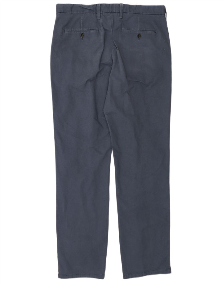 Calça chino masculina Marks & Spencer de ajuste regular W34 L32 algodão azul