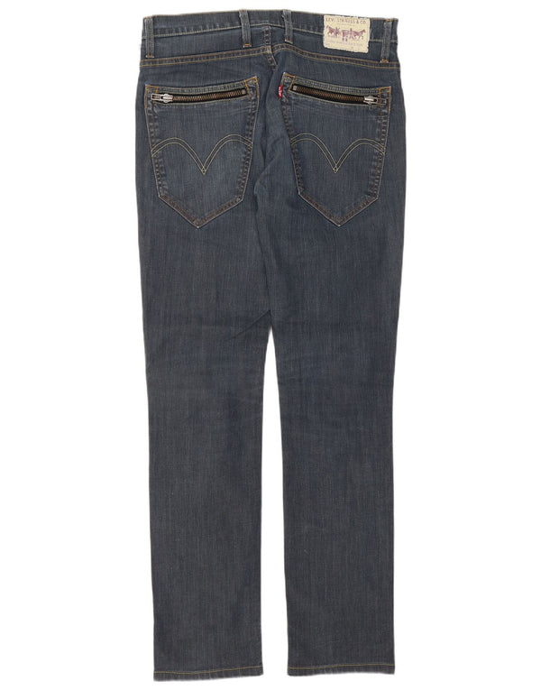 Levi's Mens 513 Straight Jeans W34 L34 Blue Cotton
