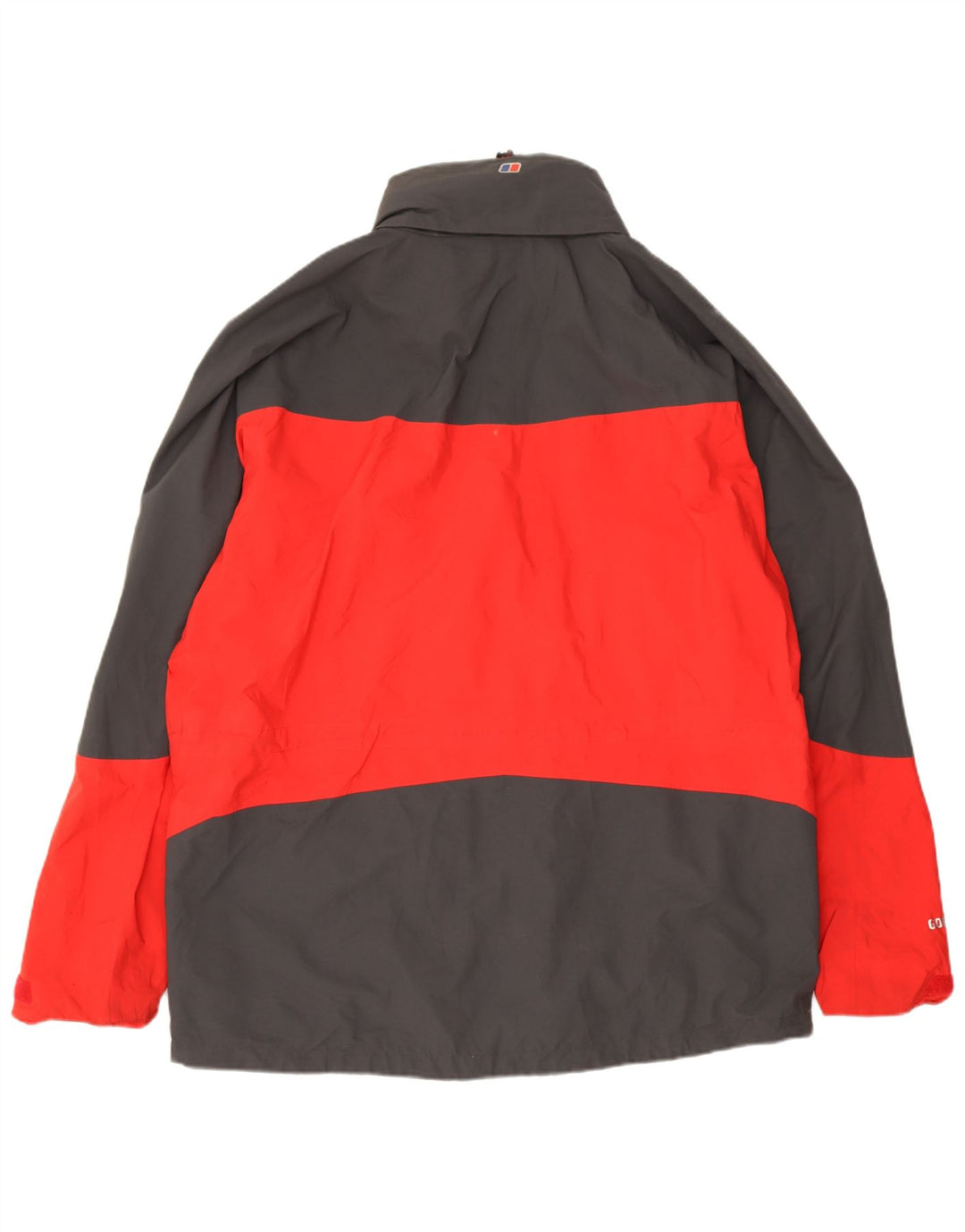 Jaqueta de chuva masculina Berghaus com capuz UK 44 2XL poliamida colorblock vermelha