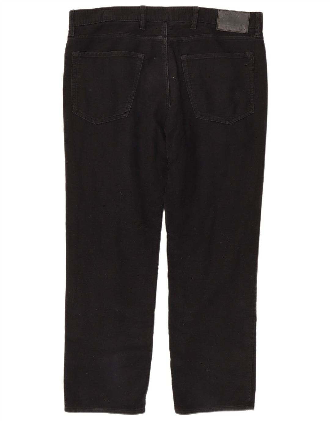 Calça casual masculina Marks & Spencer de ajuste regular W38 L29 algodão preto